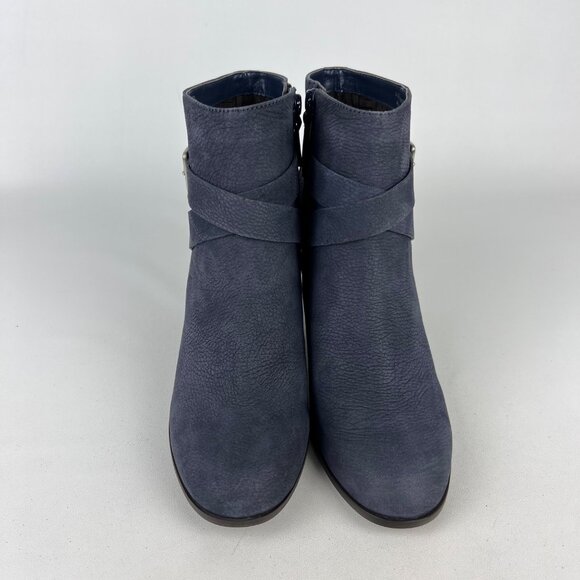 Cole Haan Womens Cassidy Strap Ankle Booties Blue Leather Block Heel size 9 - Picture 2 of 16